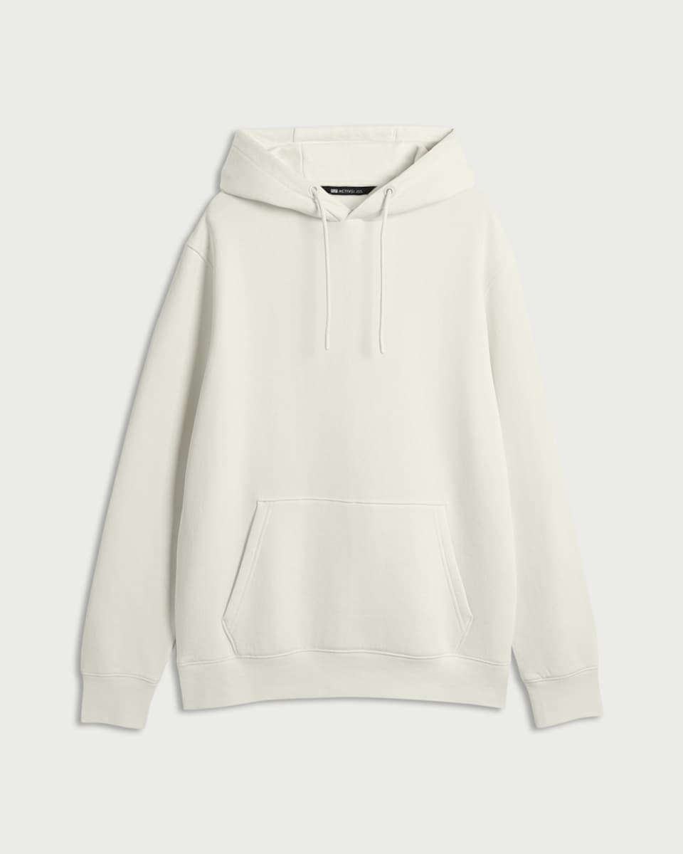 image 1 of F&F Cotton Rich Hoodie in Ecru