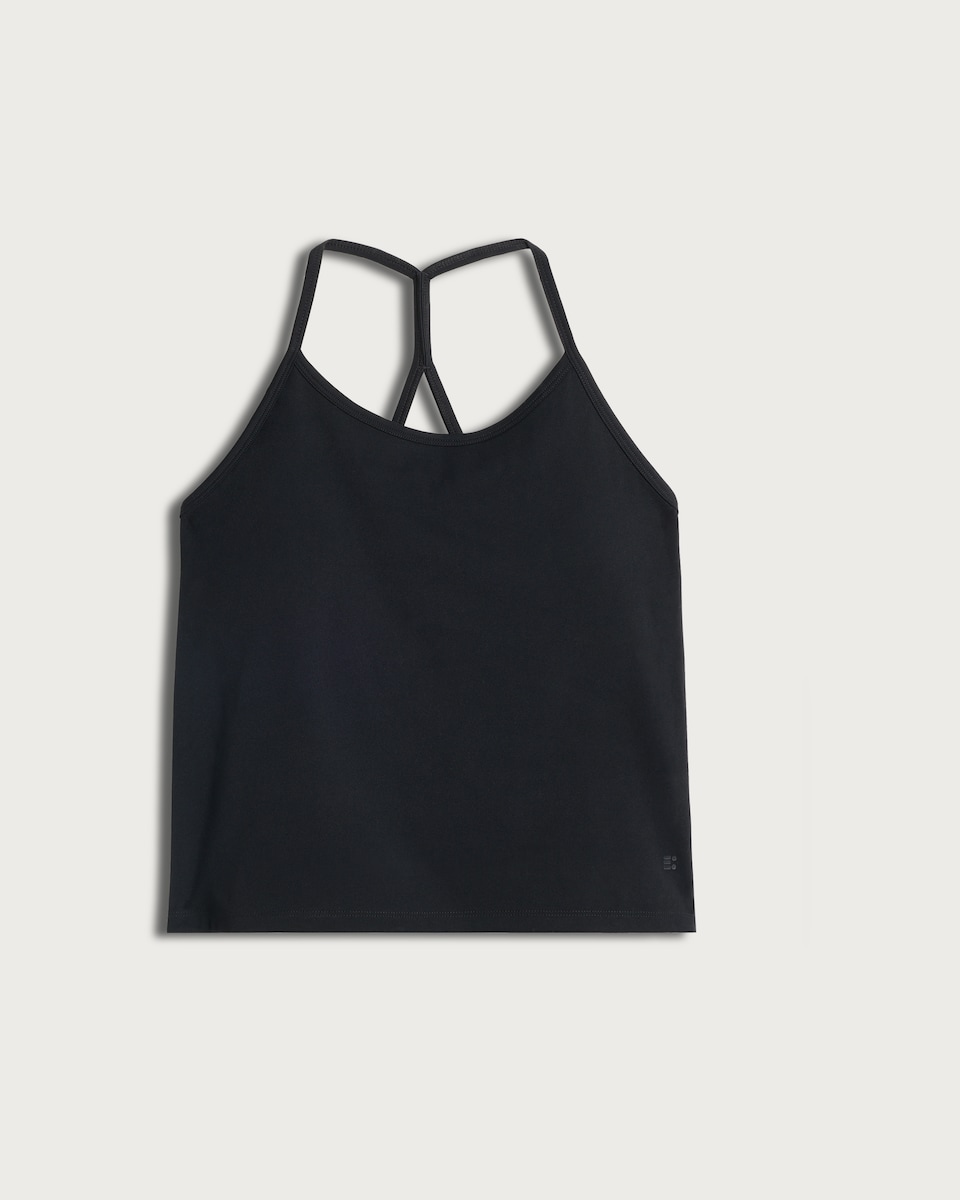 image 1 of F&F Active ULTRASTRETCH Strappy Vest in Black
