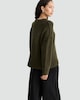 image 3 of F&F Ribbed Crew Neck Jumper with Wool in Khaki