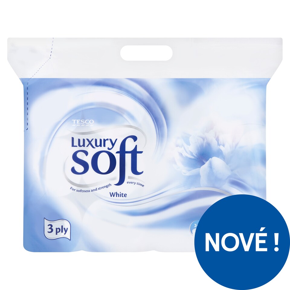 Tesco Soft Luxury White toaletní papír 3 vrstvy 24 ks