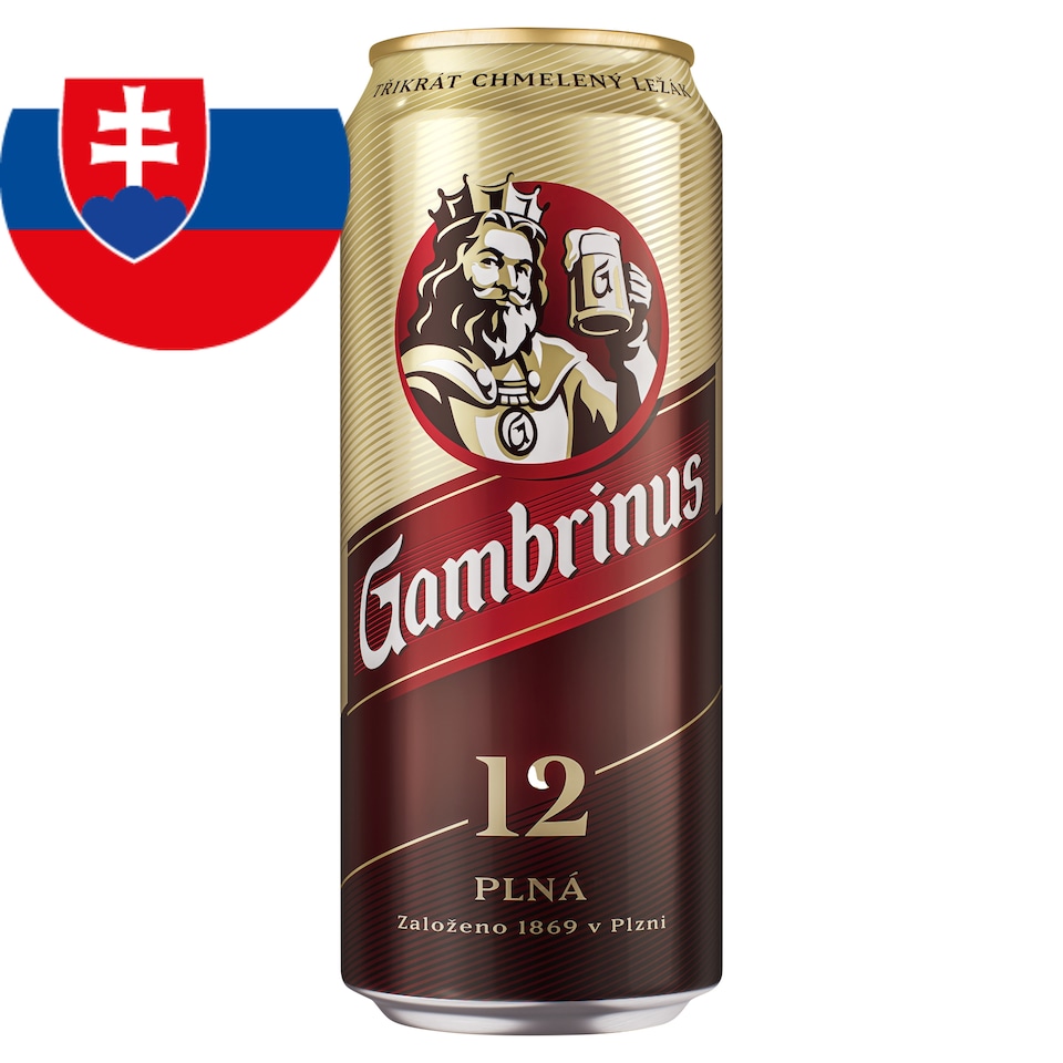 Gambrinus Plná 12 pivo ležiak svetlý 500 ml