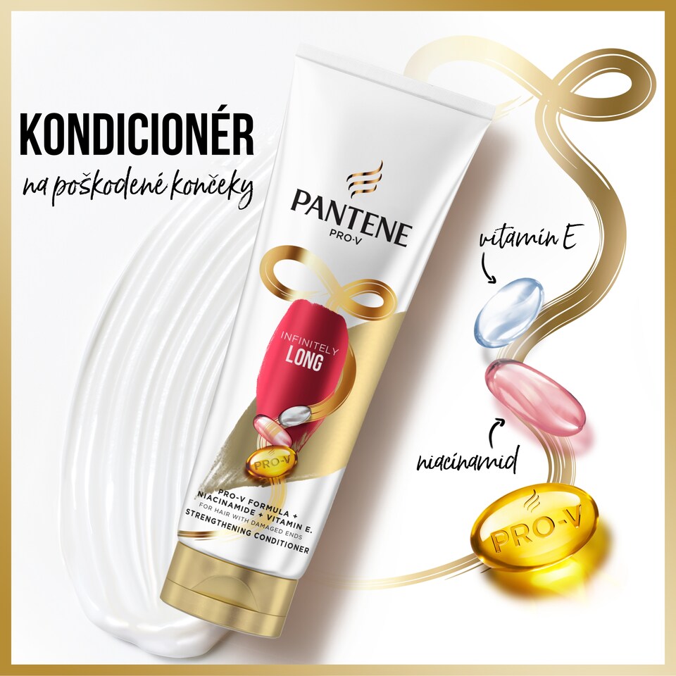 obrázok 1 z Pantene Pro-V  Kondicionér, Infinitely Long | Posilňuje Stredné Až Dlhé Poškodené Vlasy | 200 ml