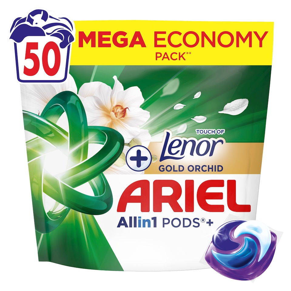 image 1 of Ariel Allin1 PODS +Touch of Lenor Gold Orchid, 50 Washes