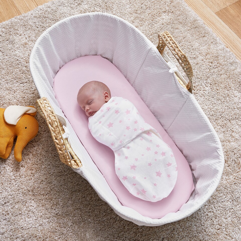 image 1 of Silent Night Swaddle Wraps 0-3M Pink 3 Pack