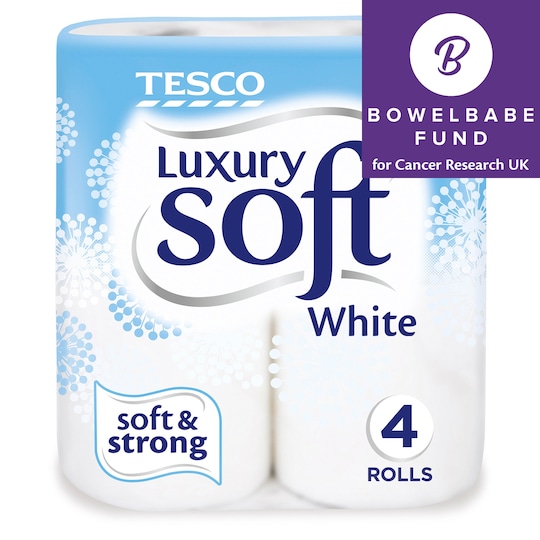 Tesco Luxury Soft Toilet Tissue White 4 Roll Tesco Groceries