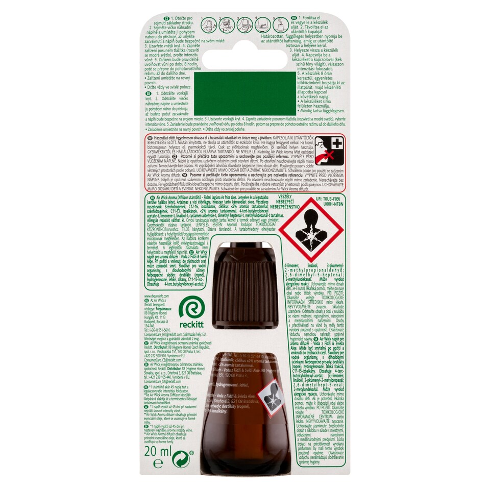 image 1 of Air Wick Aroma Diffuser Refill Fiji Waters & Fresh Aloe 20ml