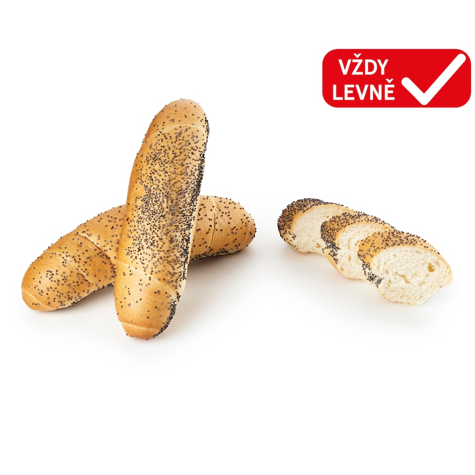 Obrázek 1 pro produkt Rohlík staročeský s mákem 50g
