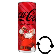 Coca Cola Zero Sugar Cola Flavoured Energy-Free Carbonated Soft Drink with Sweeteners 330 ml
