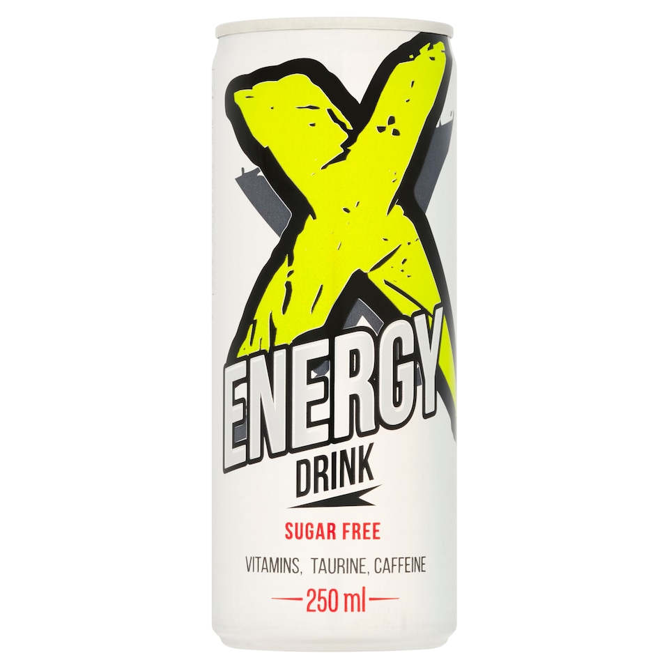 X Energy drink Sugarfree can 250 ml