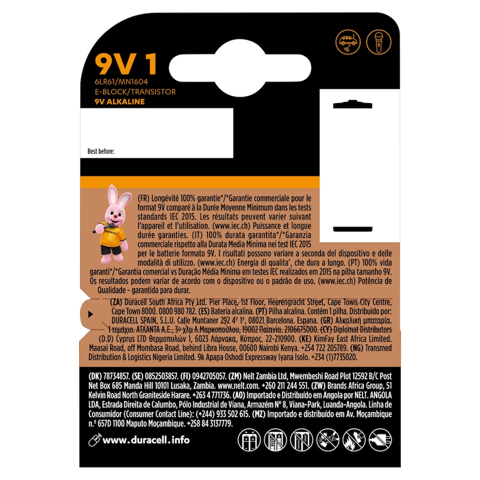 image 1 of Duracell Plus 9V 1 Pack