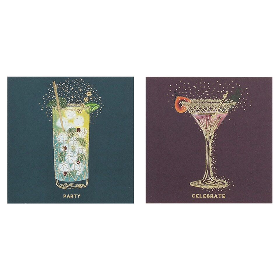 Tesco Luxury Cocktail Recipe Cards 10 Pack