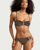 image 2 of F&F Metallic Bikini Bottoms in Chocolate