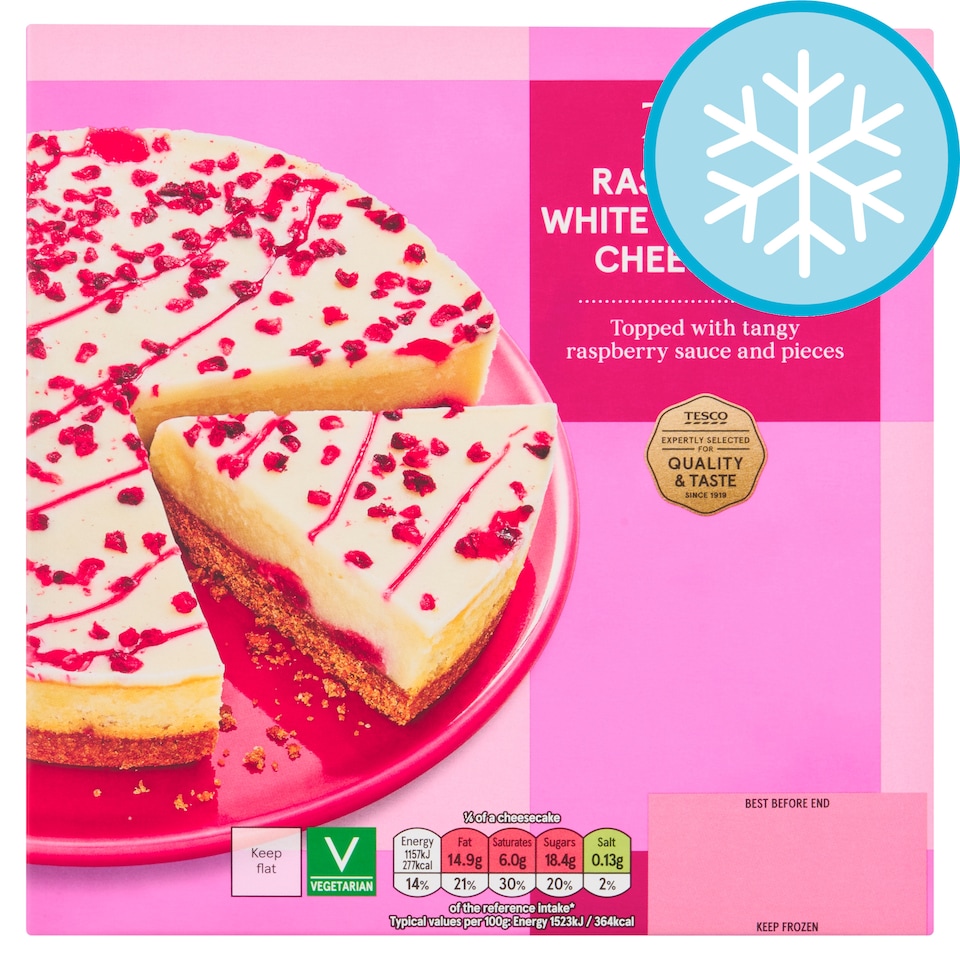Tesco Raspberry & White Chocolate Cheesecake 455g