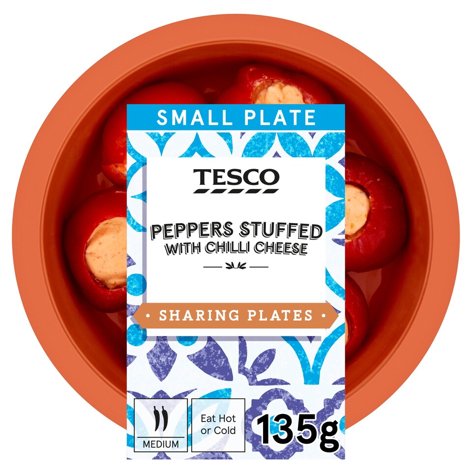 Tesco Peppers Stuffed With Chilli Cheese 135G Tesco Groceries