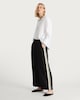 image 3 of The F&F Edit Side Stripe Wide Leg Trousers in Black