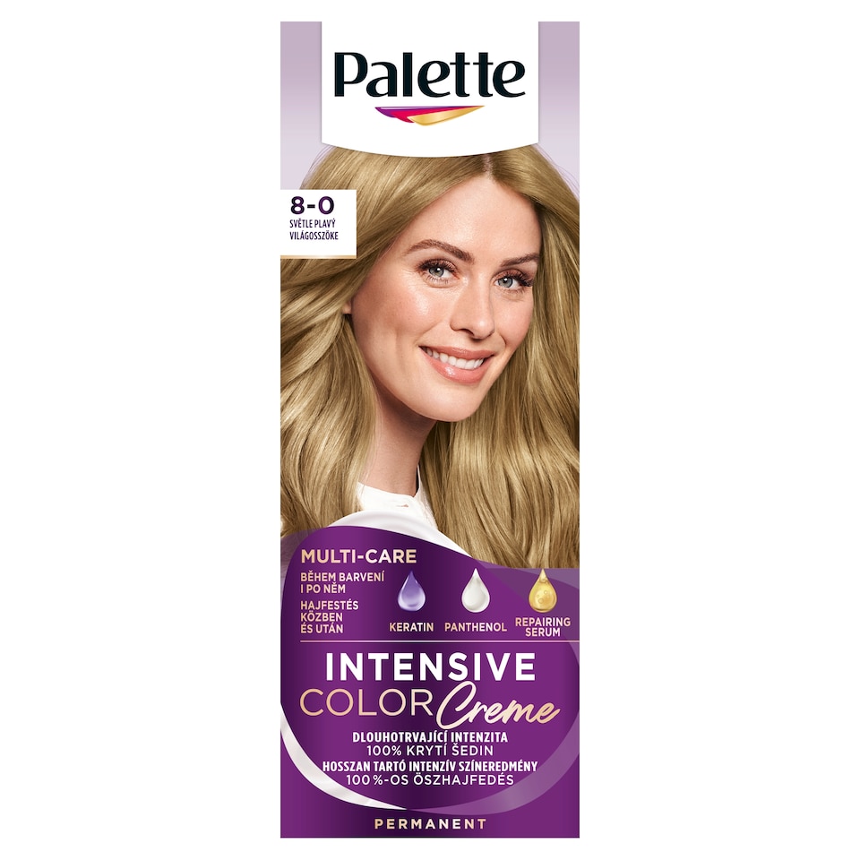 Palette Intensive Color Creme hajfesték 8-0 (N7) Világosszőke  1. kép