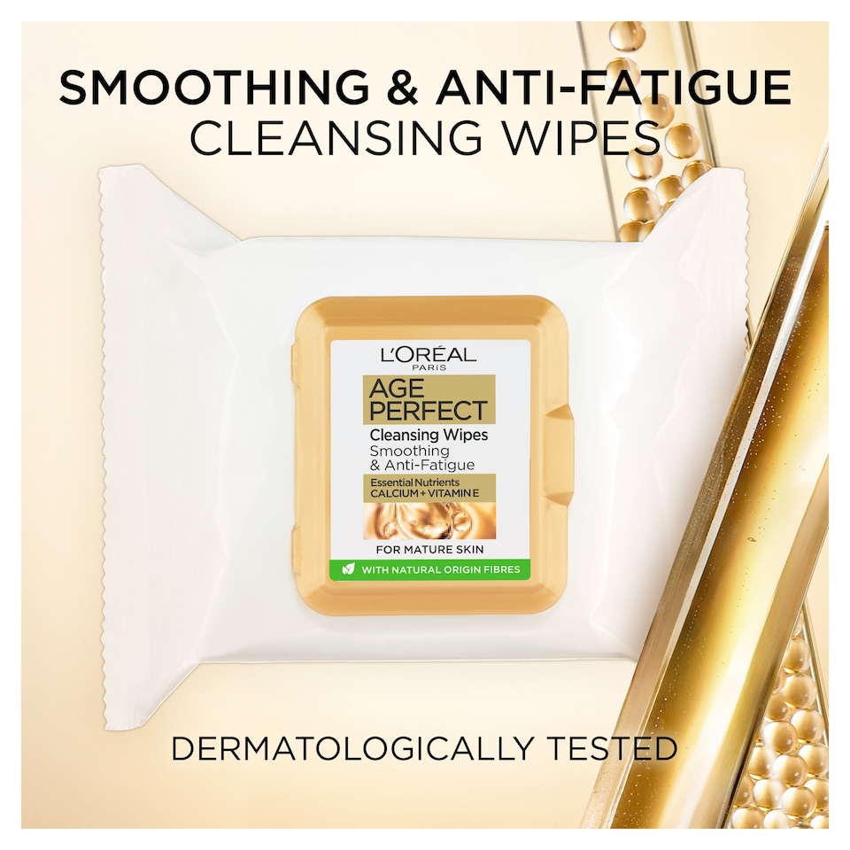 image 1 of L'oreal Paris Age Perfect Cleansing Wipes 25