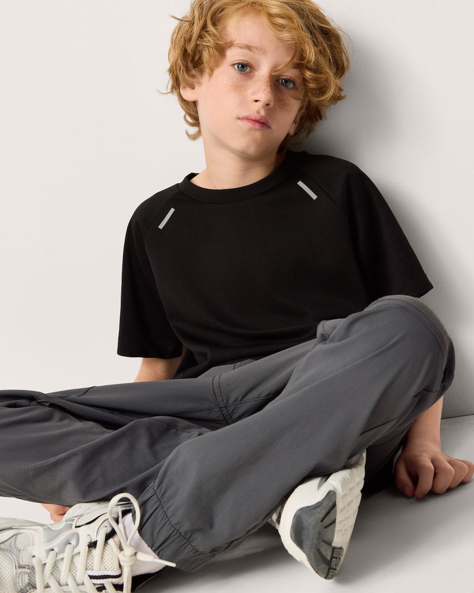 image 1 of F&F Active Boys ULTRAMOVE Short Sleeved T-Shirt in Black