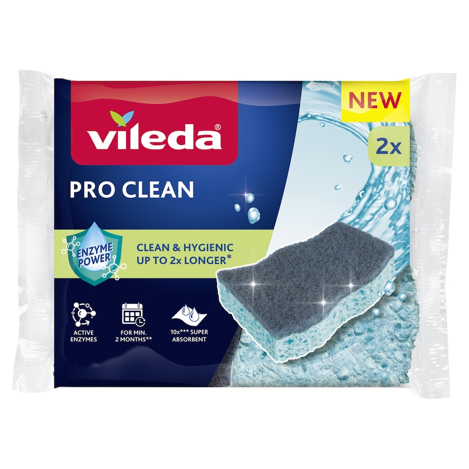 Vileda Pro Clean Viscous Sponge 2 pcs