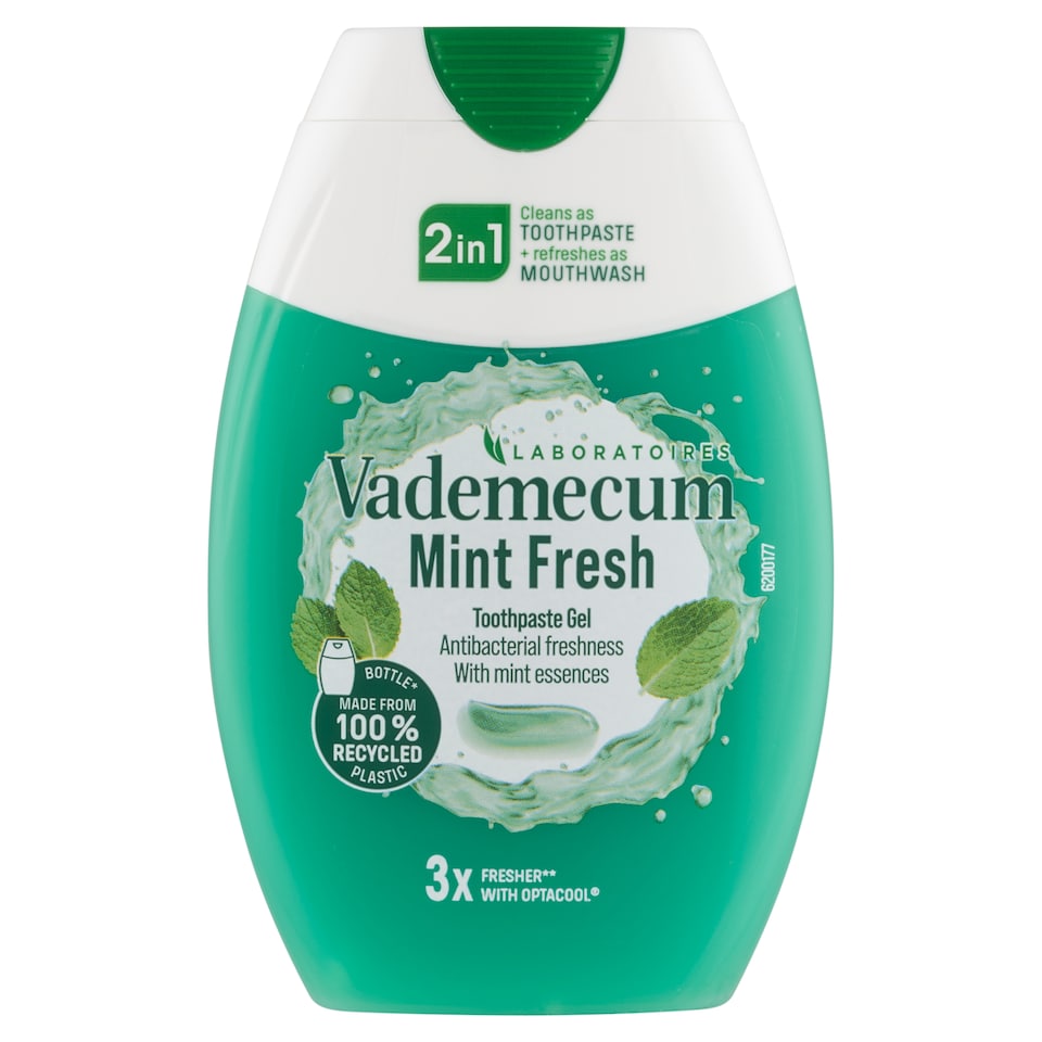 Vademecum 2in1 Mint Fresh gél állagú fogkrém 75 ml 