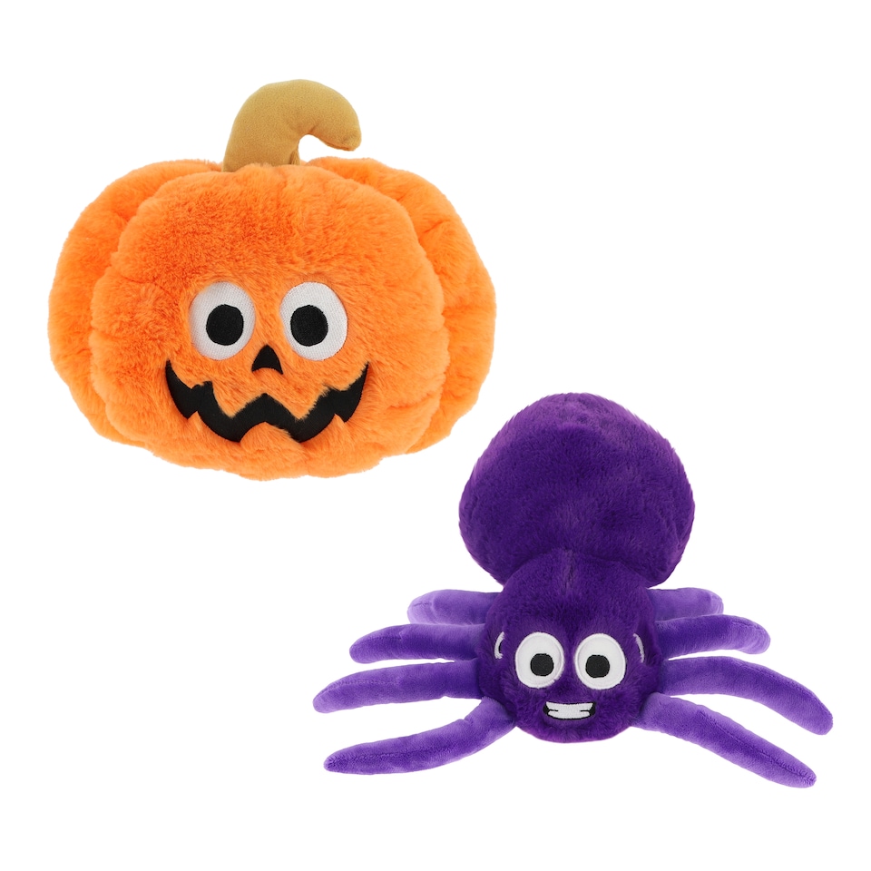 Tesco Halloween Medium Pumpkin / Spider Plush Assortment
