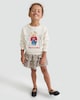 image 2 of F&F Girls 2-Piece Cotton Rich Bear Sweatshirt and Skirt Set in Multi