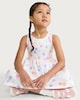 image 2 of F&F Girls Pure Cotton Cherry Print Sleeveless Dress in White
