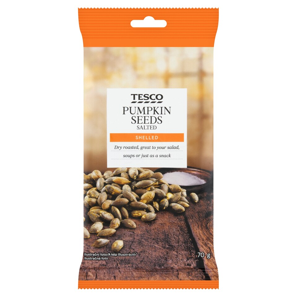 Tesco Tykvová semena bezslupkatá pražená solená 70g