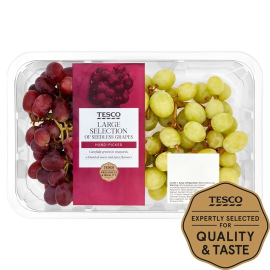 Tesco Large Selection Grapes 800G Pack Tesco Groceries