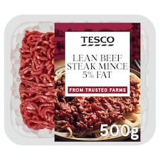 Tesco Lean Beef Steak Mince 5% Fat 500g