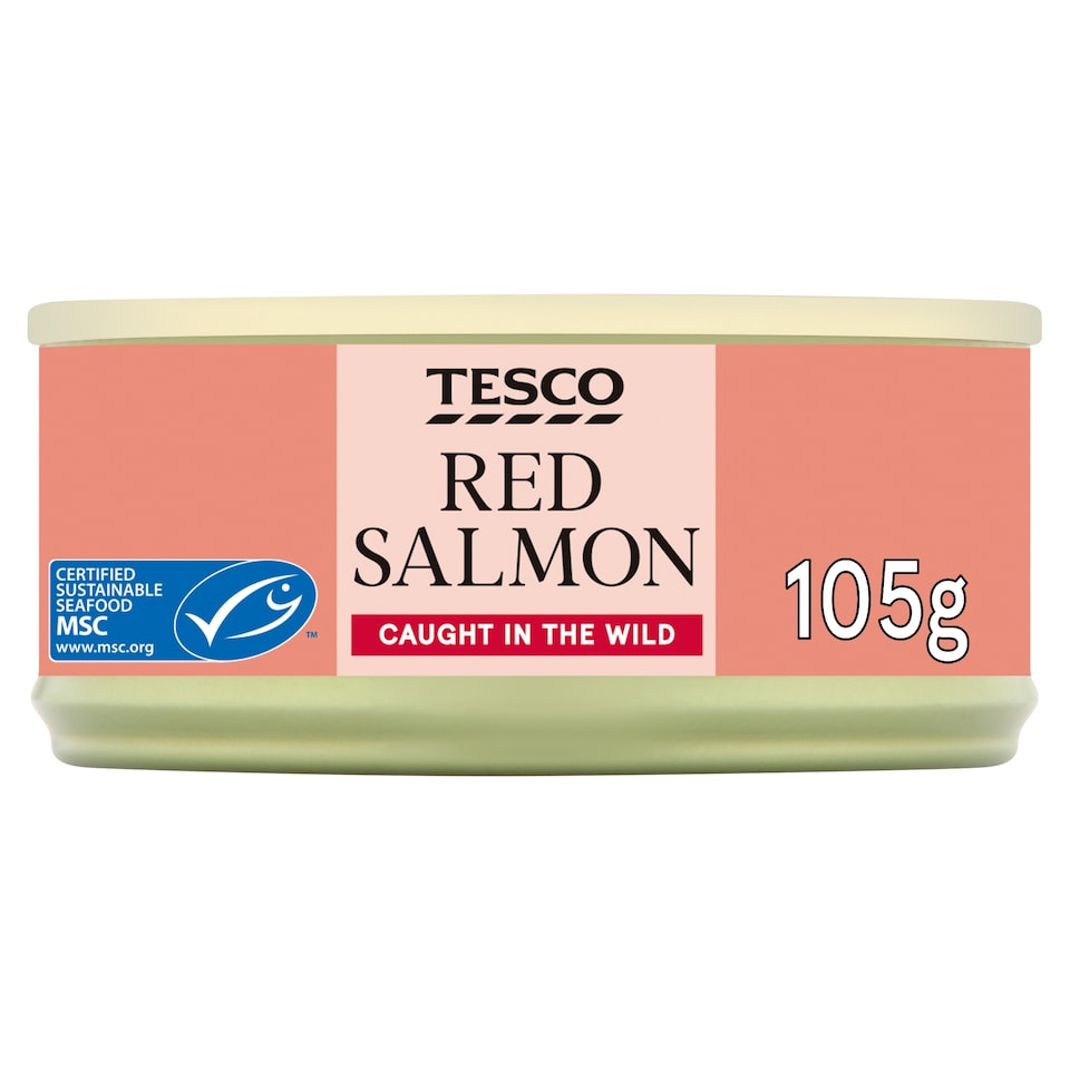 Tesco Wild Pacific Red Salmon 105G