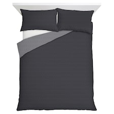 F&F Home Black Reversible Duvet Set Double