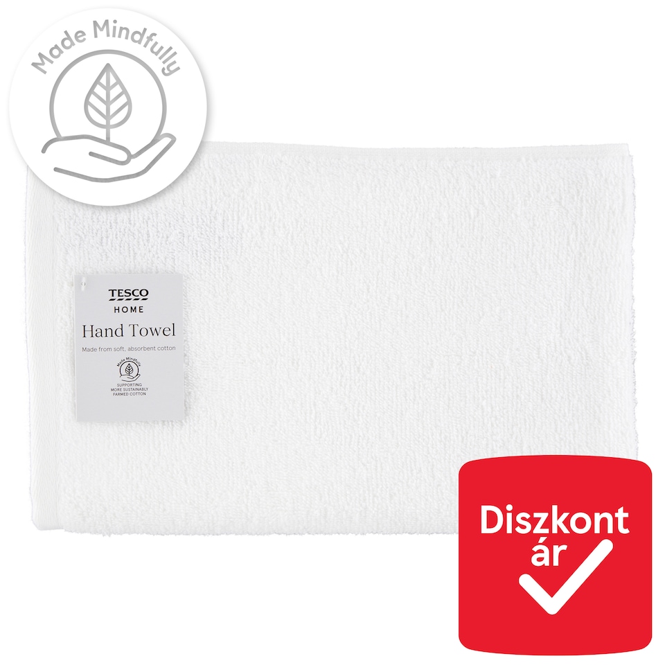 Tesco Home Basics fehér kéztörlő 50 cm x 90 cm