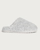 image 1 of F&F Borg Textured Backless Mule Slippers in Grey