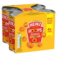 Heinz Hoops In Tomato Sauce 4 x 400g
