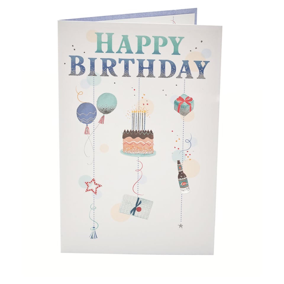 image 1 of Gibson Birthday Card Cake And Balloons