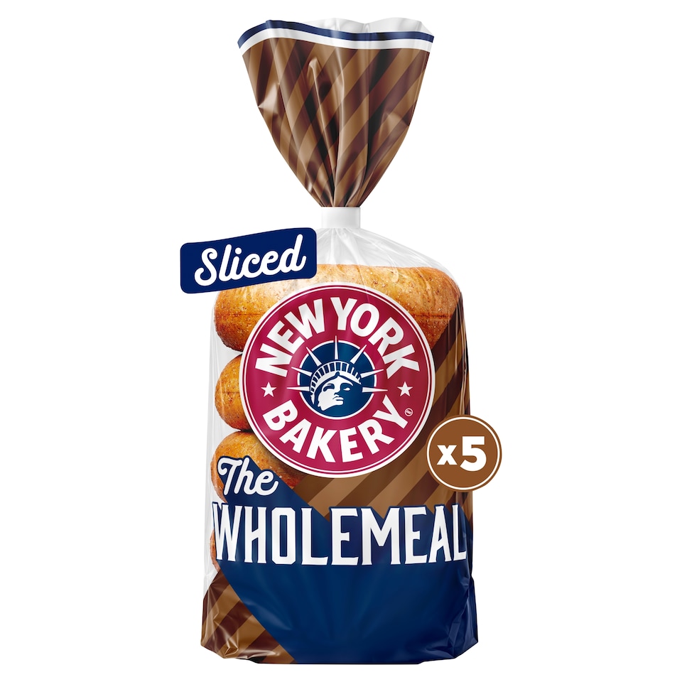 image 1 of New York Bakery Co Wholemeal Bagels 5 Pack