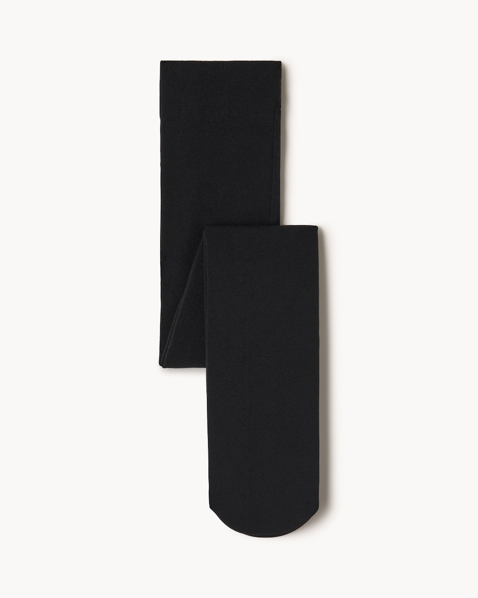 F&F Girls WARMPLUS™ Medium Warmth Fleece Lined Thermal Tights in Black