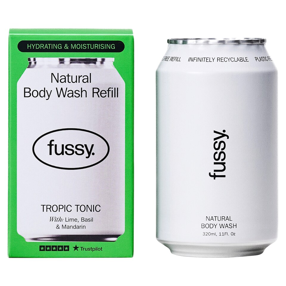 image 1 of Fussy Natural Body Wash Refill Tropic Tonic 320ml