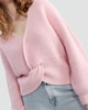 image 2 of F&F Knitted Twist Front Jumper with Wool in Pink