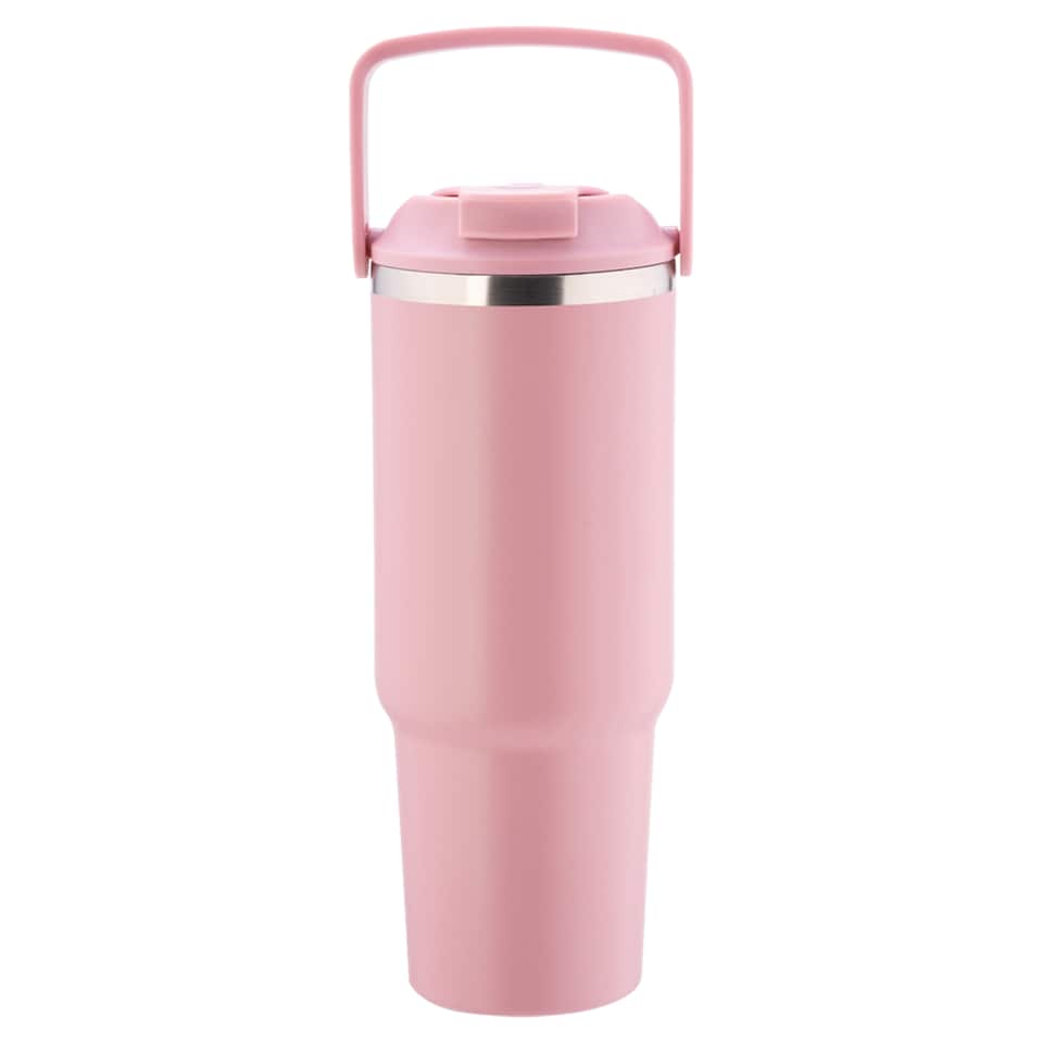 Tesco Pink Dual Top Handle Adventure Water Bottle Cup 880Ml