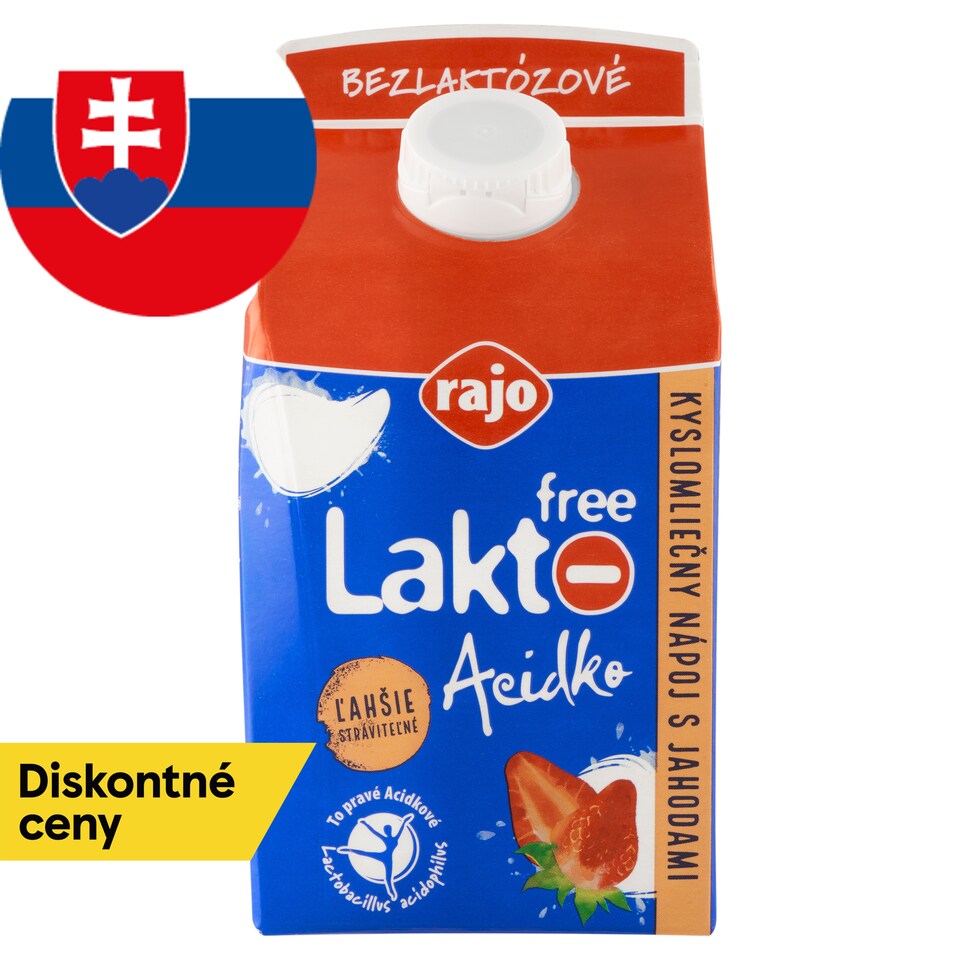 image 1 of Rajo Lakto Free Acidko Sour Milk Drink with Strawberries 450 g