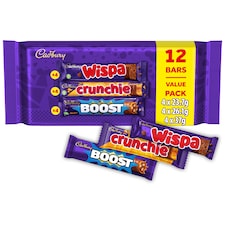 Cadbury Wispa / Crunchie / Boost Mixed Multipack 347.2G 12PK