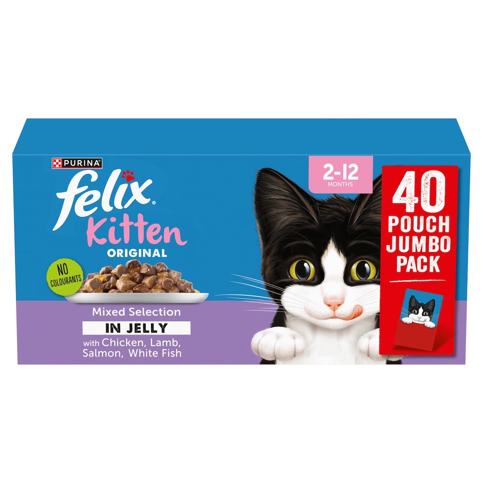 FELIX ORIGINAL Kitten Mixed Selection in Jelly 40x85g