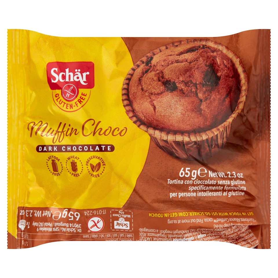 Schär glutén- és búzamentes csokoládés muffin 65 g  1. kép