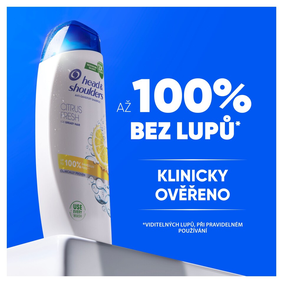 Obrázek 1 pro produkt Head & Shoulders Citrus Fresh Šampon proti Lupům Mastné Vlasy 400 ml. Každodenní Použití