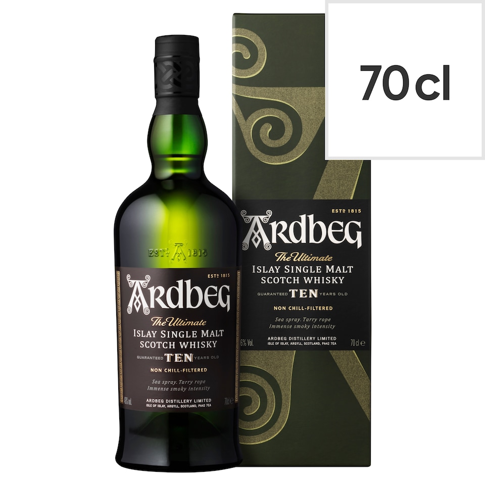 image 1 of Ardbeg 10 Years Old Single Malt Islay Scotch Whisky 70cl