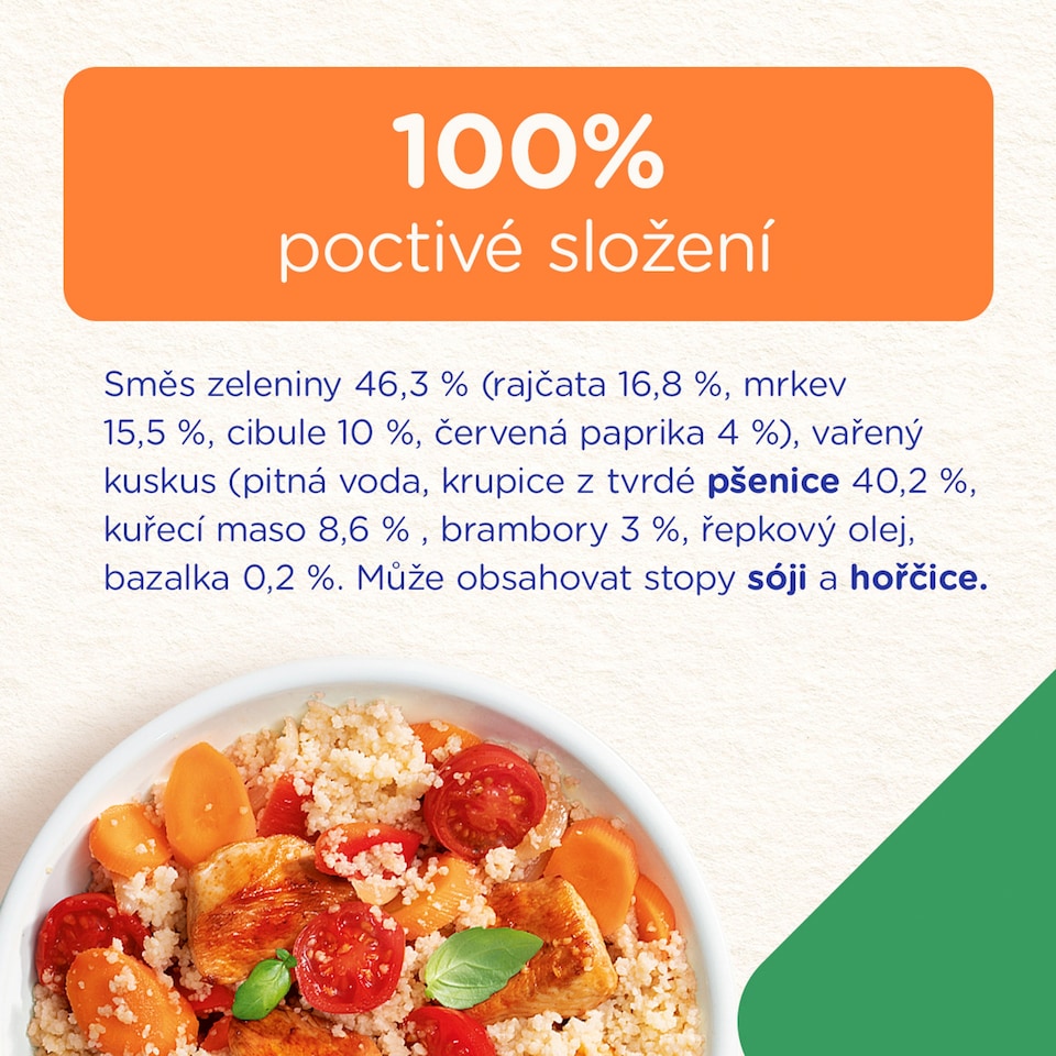 Obrázek 1 pro produkt Sunar příkrm kuskus se zeleninou a kuřetem 6m+, 120g