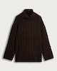 image 5 of F&F Cable Knit Roll Neck Jumper with Wool in Brown