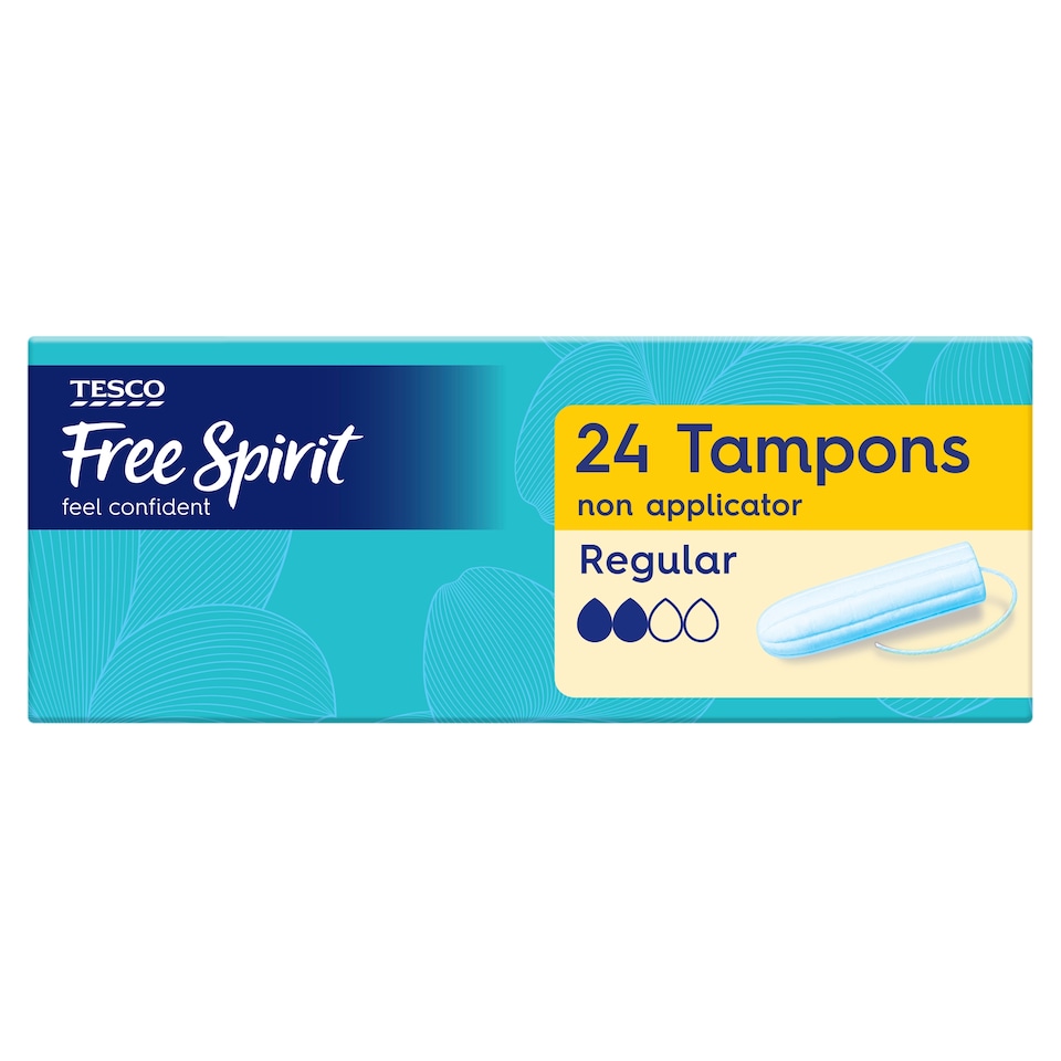 Tesco Free Spirit Non Applicator Tampons Regular 24 Pack